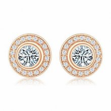 Cartier D'AMOUR Earrings in 18K Pink Gold with Diamond